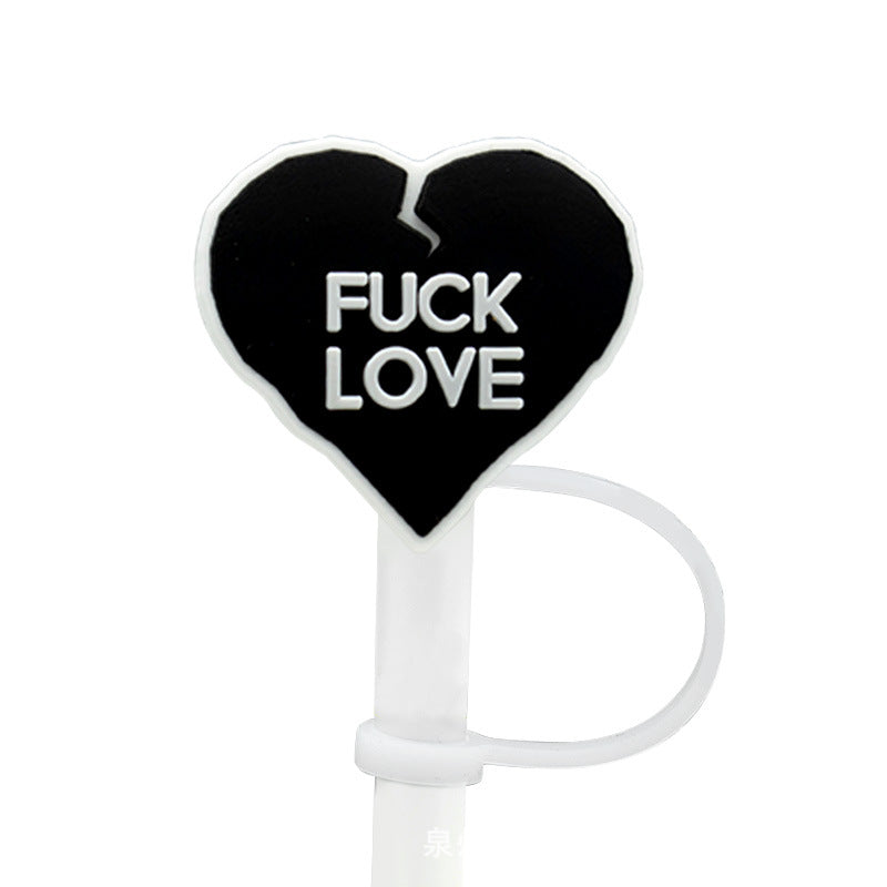 Wholesale 10PCS Valentine's Day Series Silicone Straw Sets